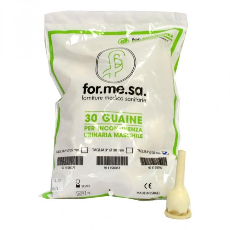 For.me.sa Uro Guaina Catetere Esterno per Incontinenza in Lattice Misura 35mm 30 Pezzi