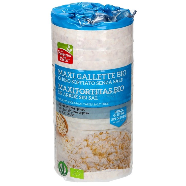 Biotobio Maxigallette di Riso Soffiato Bio con Sale Snack Salato 200g