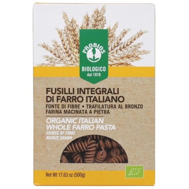 Biotobio Fusilli Integrali di Farro Bio Pasta Trafilata Bronzo 500g