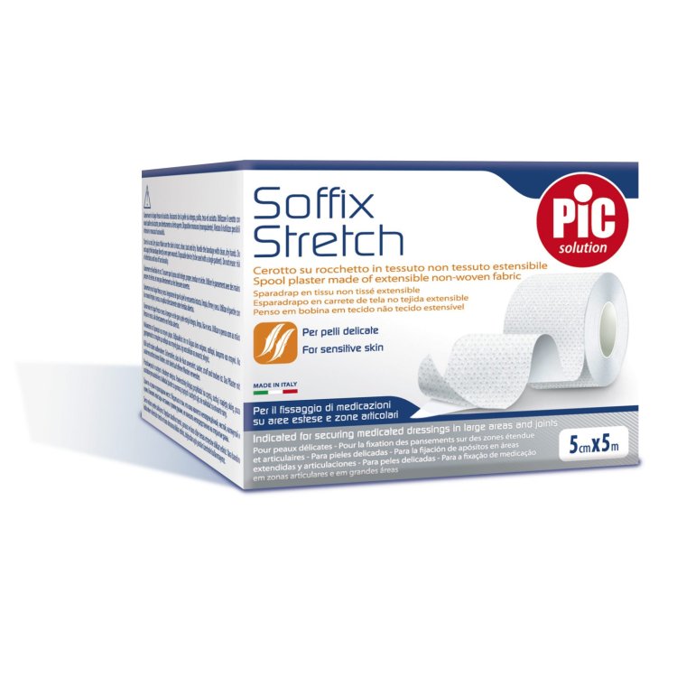 Pic Soffix Stretch Cerotto in TNT Estensibile 5cm x 5m Dispositivo Medico