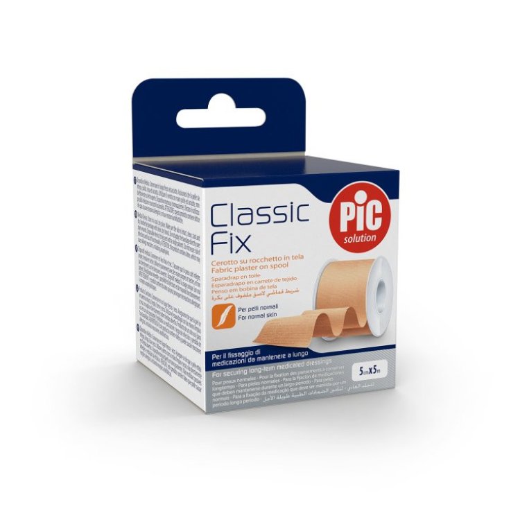 Pic Classic Fix Cerotto in Tela Traspirante 5cm x 5m Bianco/Pelle
