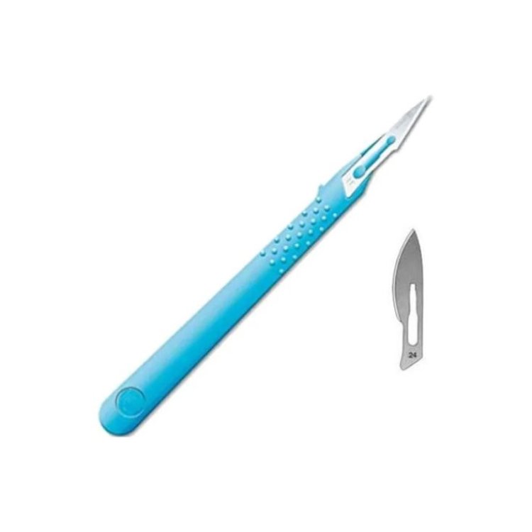 Pic Bisturi Monouso Sterile Misura 24 in Acciaio Inox Dispositivo Medico