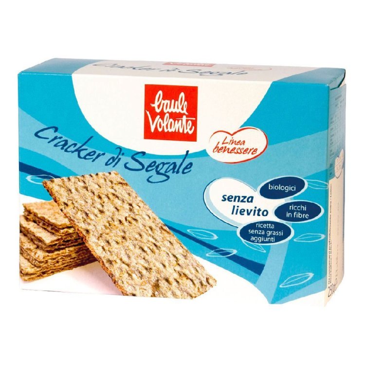 Baule Volante Cracker di Segale Senza Glutine e Lattosio Alto Contenuto Fibre 250g