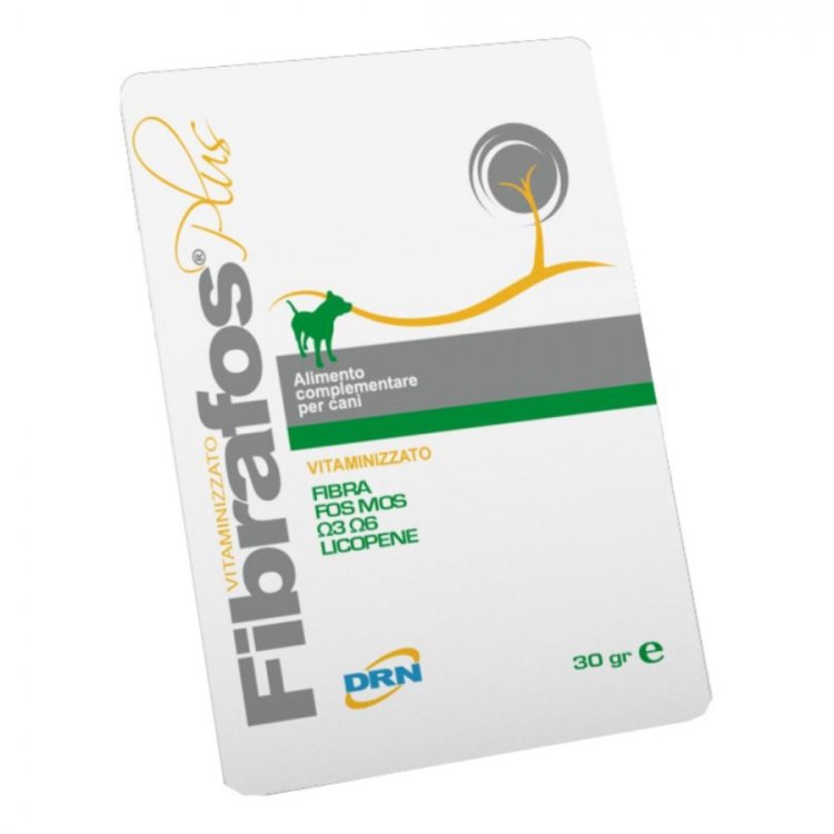 DRN Fibrafos Plus Alimento Complementare per Cani per la Salute Intestinale - 20 Bustine