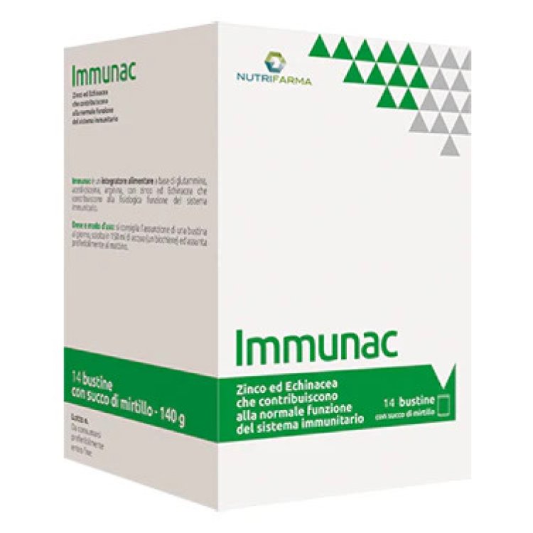 Nutrifarma Immunac Integratore per Sistema Immunitario Senza Glutine e Lattosio 14 Bustine