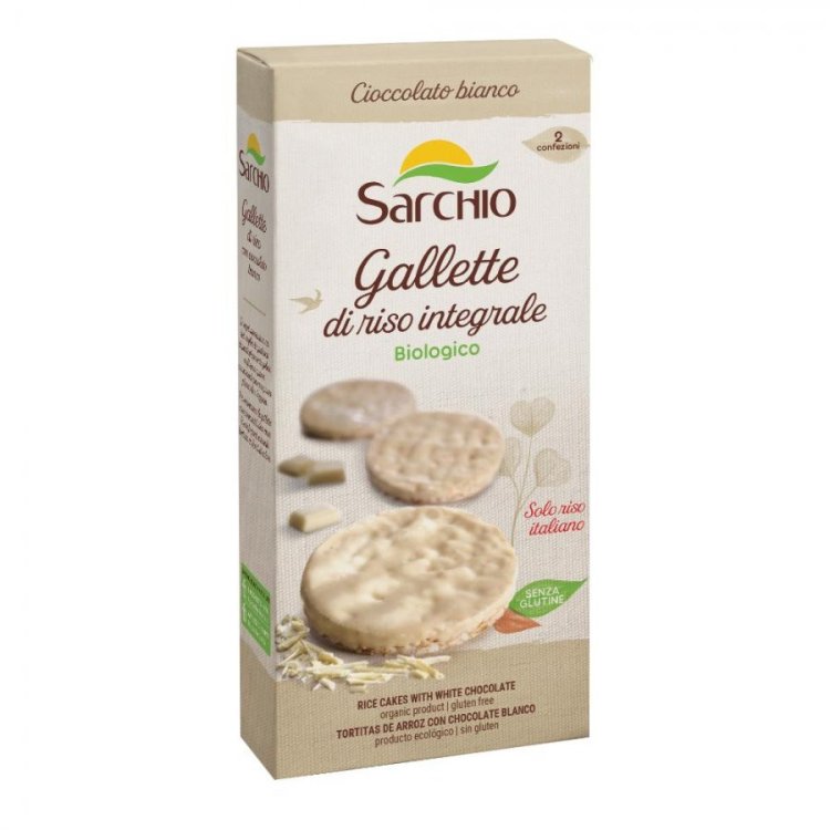 Sarchio Gallette di Riso con Cioccolato Bianco Senza Glutine 100 g