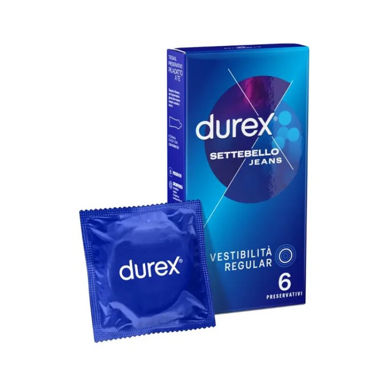 Durex Jeans Profilattici Lubrificati Easy-On 56mm in Lattice Trasparenti - 6 Pezzi