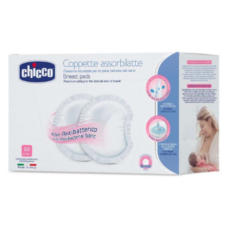 Chicco Coppette Assorbilatte Antibatteriche 60 Pezzi