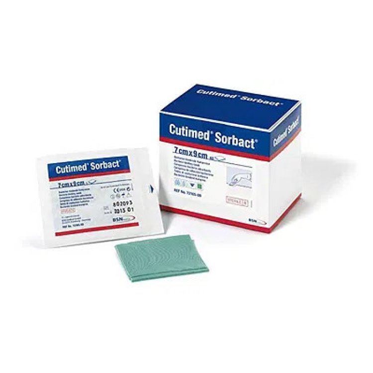 Cutimed Sorbact Medic Garza Assorbente Sterile 7x9cm 5 Pezzi