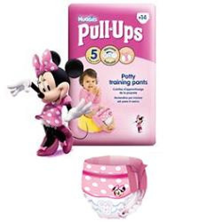 Huggies Pull Ups Girl Mutandina Assorbente 8-15 kg 16 Pezzi
