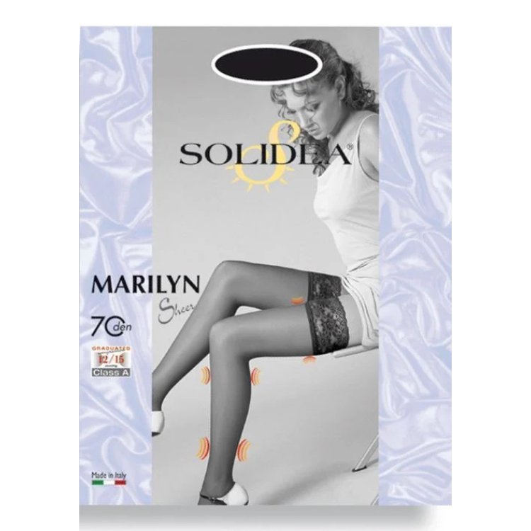 Solidea Marilyn 70 Sheer Calza Autoreggente Moka Taglia 3 ML