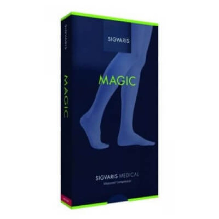 Sigvaris Magic CCL2 Gambaletto Lungo Punta Aperta Nero XS/L