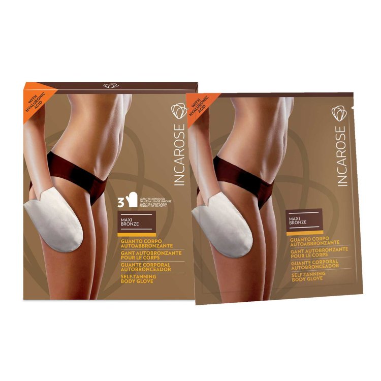 Incarose Maxi Bronze Guanti Autoabbronzanti Corpo 3 Pezzi