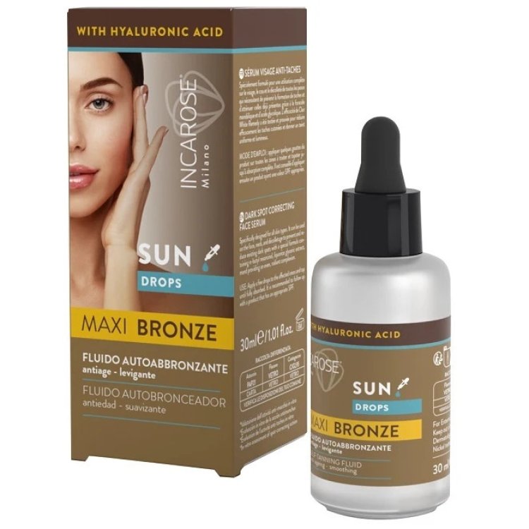 Incarose Maxi Bronze Sun Drops Fluido Autoabbronzante Viso 30 ml