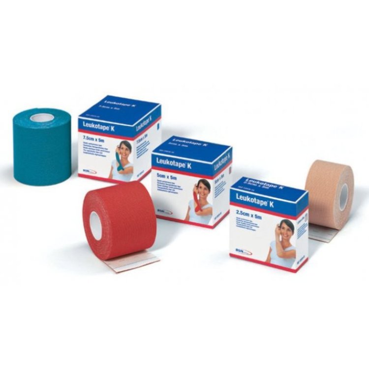 Leukotape K Taping Benda Neuromuscolare Rossa 7,5cm x 5m