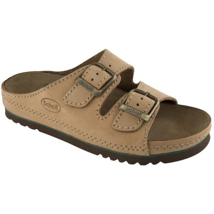 Scholl's Air Bag Sandali in Nubuck Cuoio Taglia 38