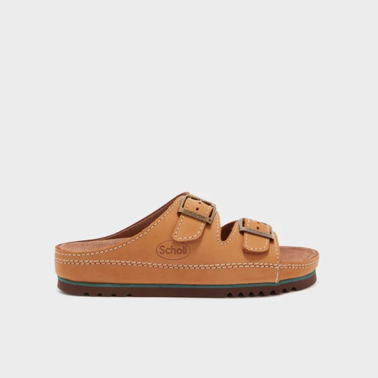 Scholl Air Bag Sandali Nabuk Cuoio Taglia 46