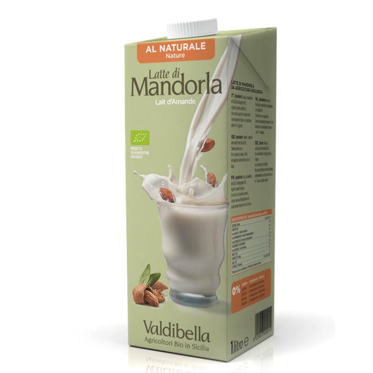 Valdibella Latte di Mandorla Naturale Senza Zucchero 1 Litro