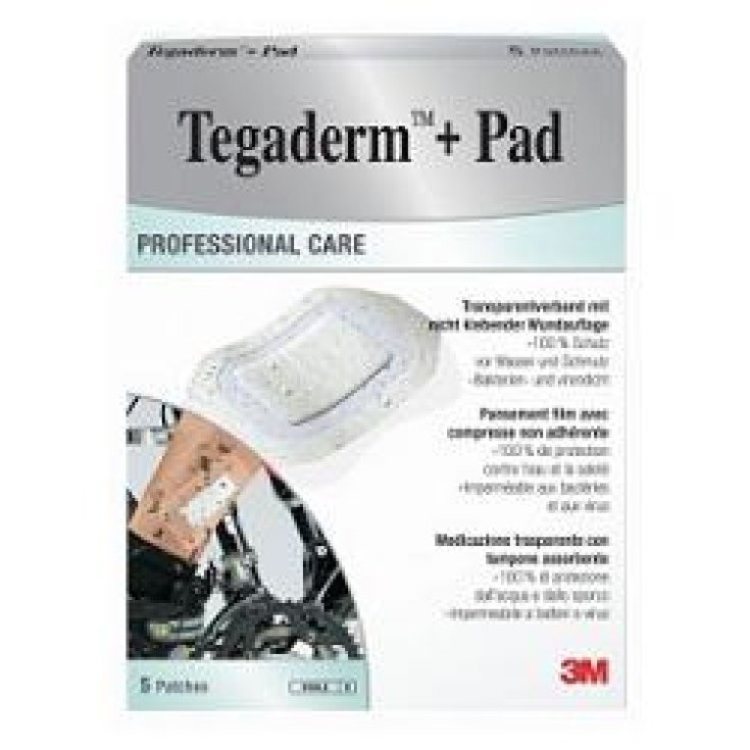 Tegaderm Cer+Pad Medicazione Sterile Impermeabile 9x15cm, 5 Pezzi