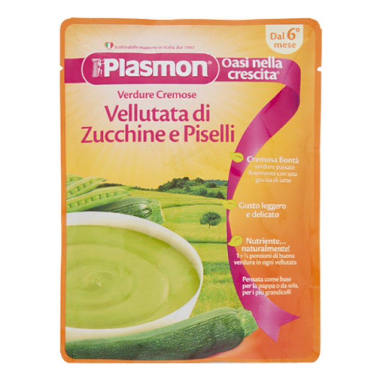 Plasmon Bont&agrave; della Mamma Vellutata Zucchine e Piselli Dal 6&deg; Mese 180g
