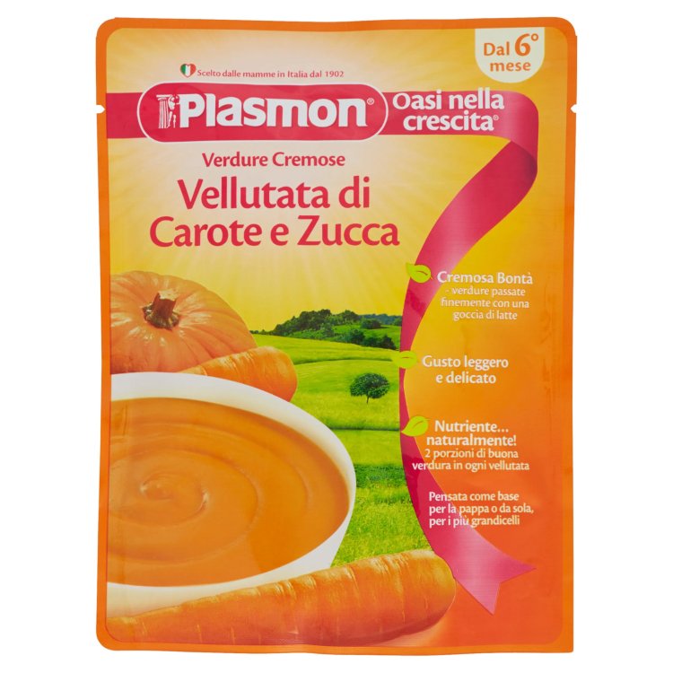 Plasmon Vellutata Carote e Zucca 6M+ Busta da 180g