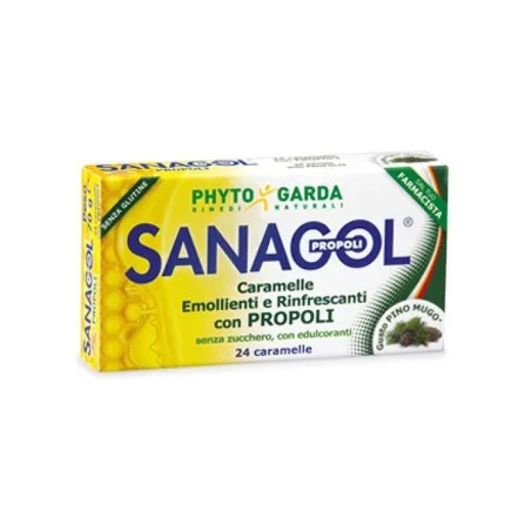 Phyto Garda Sanagol Propoli Pino Mugo Caramelle per Gola - 24 Pezzi