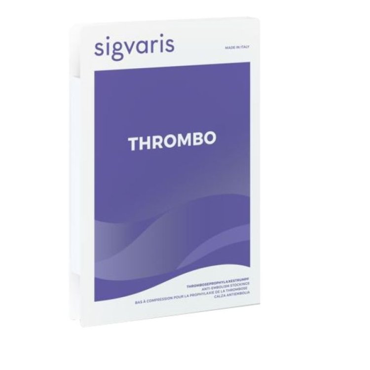 Sigvaris Thrombo Gambaletto Corto Punta Aperta Bianco Taglia S