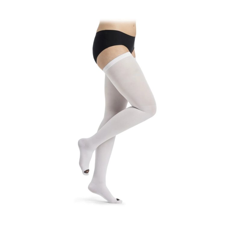 Sigvaris Thrombo Calza Antitromboembolica Coscia Corta Bianco XS