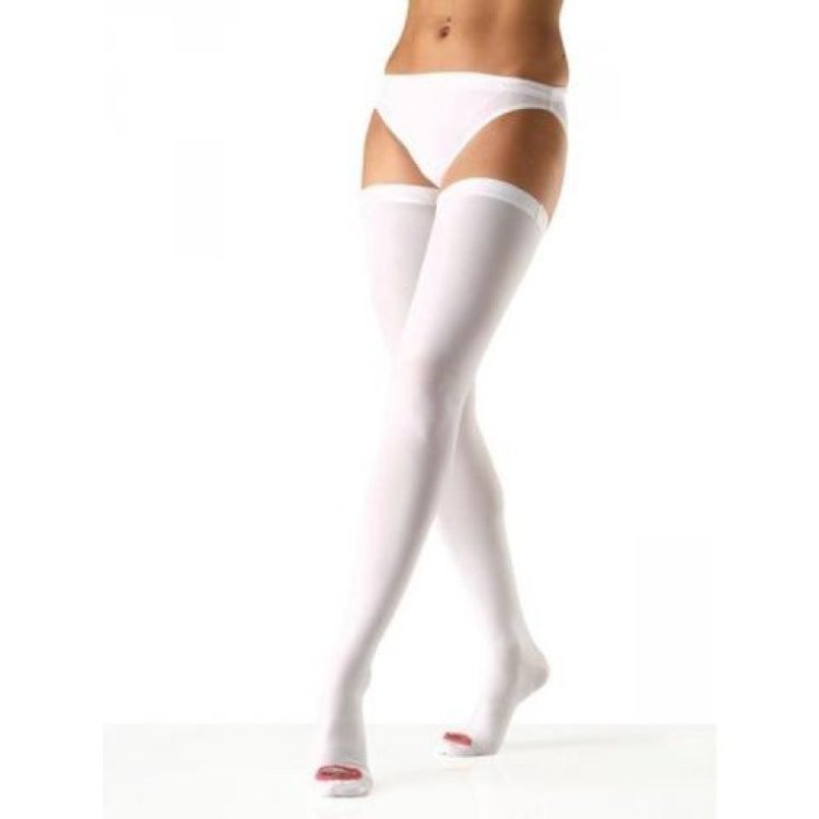 Sigvaris Thrombo Monocollant Lungo Punta Aperta Bianco M