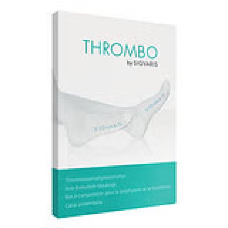 Sigvaris Thrombo Monocollant Corto Punta Aperta Bianco Taglia L