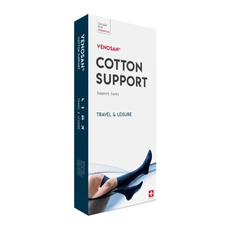 Venosan Cotton Support Calzini di Sostegno Neri Taglia XL