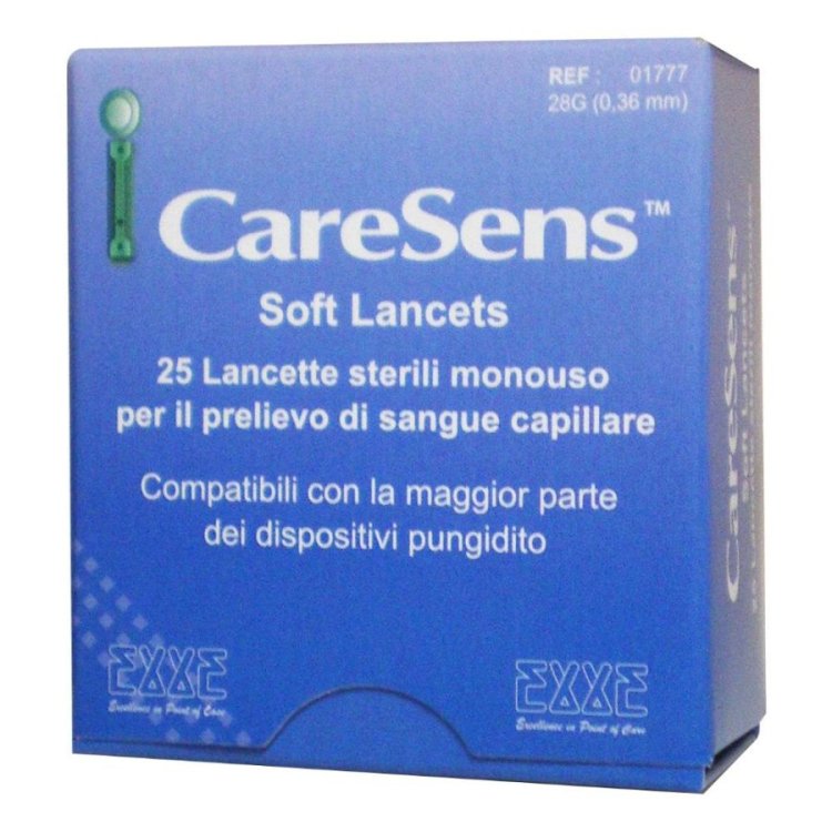 Caresens Soft Lancette Pungidito Monouso Sterili Compatibili 25 Pezzi Caresens Soft Lancette Pungidito Monouso Sterili Compatibili 25 Pezzi