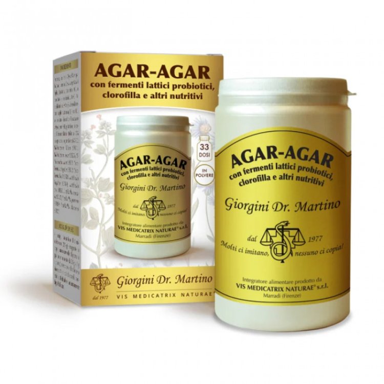 Dr. Giorgini Agar-Agar Integratore Intestinale con Fermenti e Clorofilla 150g