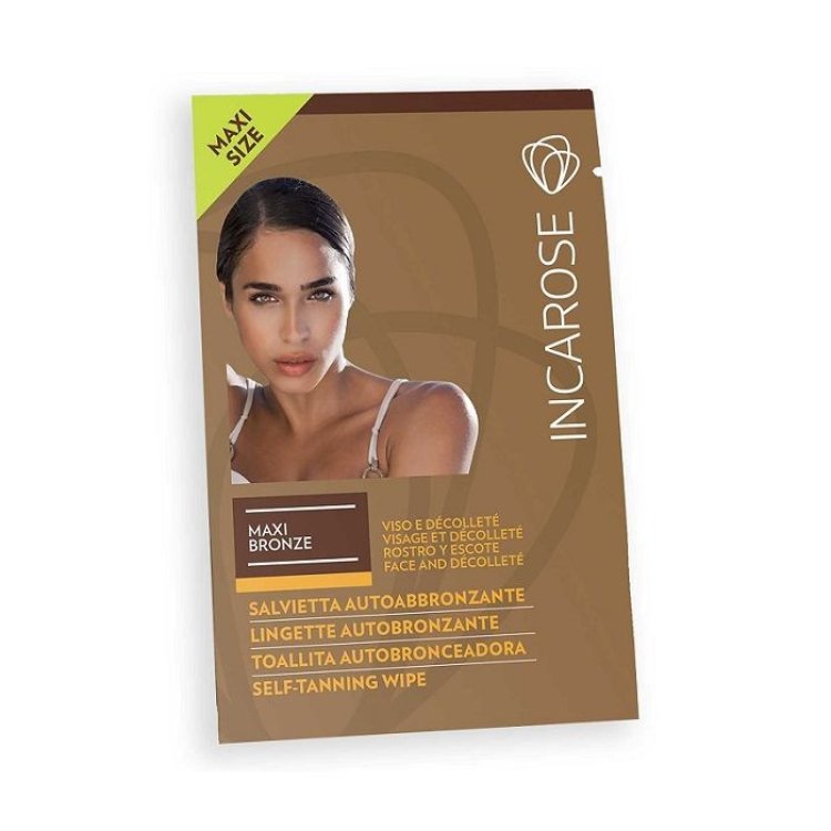 Incarose Maxi Bronze Salvietta Autoabbronzante Viso e D&eacute;collet&eacute; Monouso