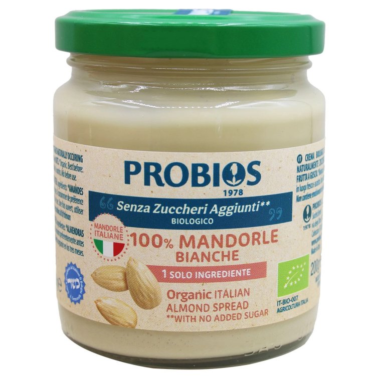 Probios Crema Bianca di Mandorle Italiane Bio Senza Glutine 200g