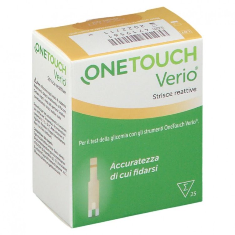 OneTouch Verio Strisce Reattive per Misurazione Glicemia 25 Pezzi OneTouch Verio Strisce Reattive per Misurazione Glicemia 25 Pezzi