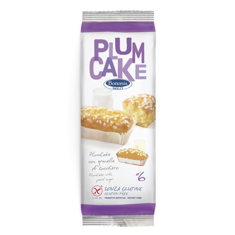 Bononia Plumcake Senza Glutine con Granella di Zucchero 222g (6x37g)