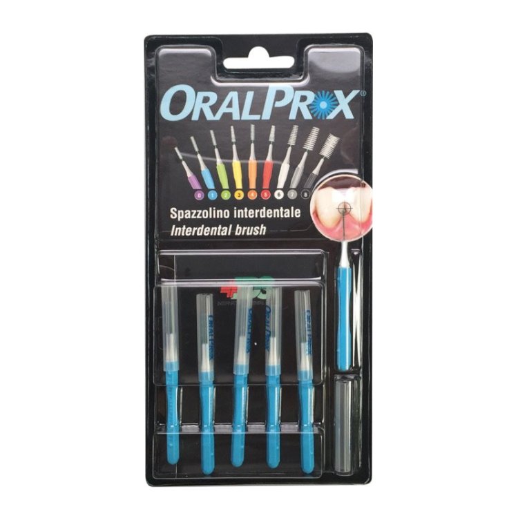 Oralprox Scovolino Interdentale Misura 1 Azzurro 6 Pezzi con Cappuccio