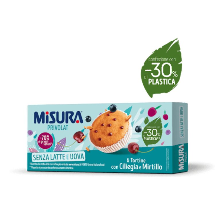 Misura Privolat Tortine Ciliegia e Mirtillo Senza Latte e Uova 290g