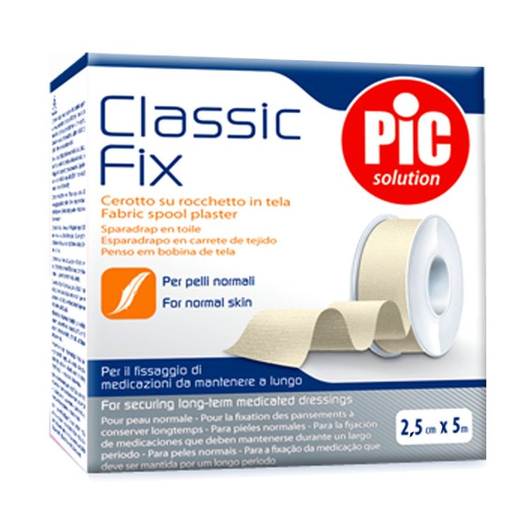 Pic Classic Fix Cerotto in Tela su Rocchetto per Fissaggio Medicazioni 2,5cm x 5m