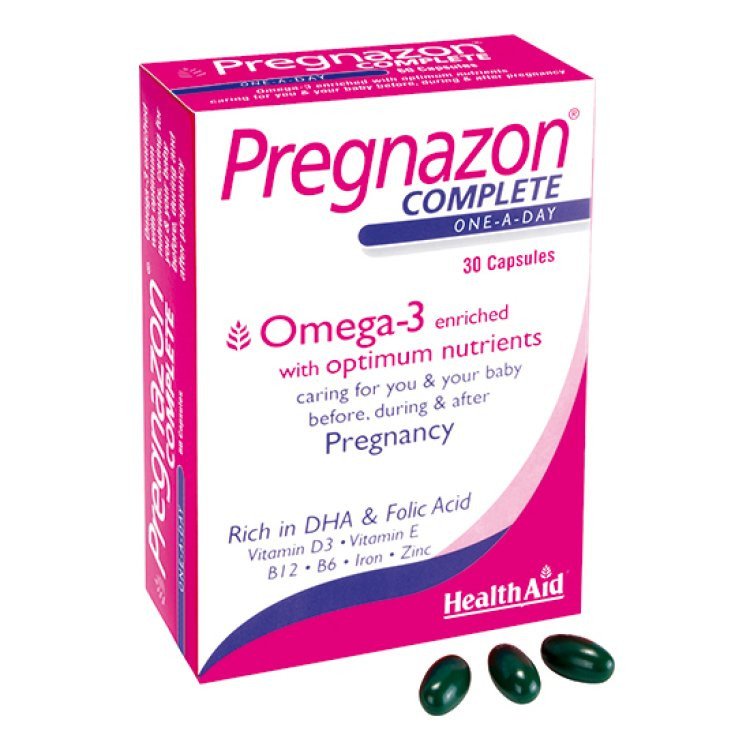 Healthaid Pregnazon Complete Integratore Gravidanza Allattamento Omega 3 30 Capsule Healthaid Pregnazon Complete Integratore Gravidanza Allattamento Omega 3 30 Capsule