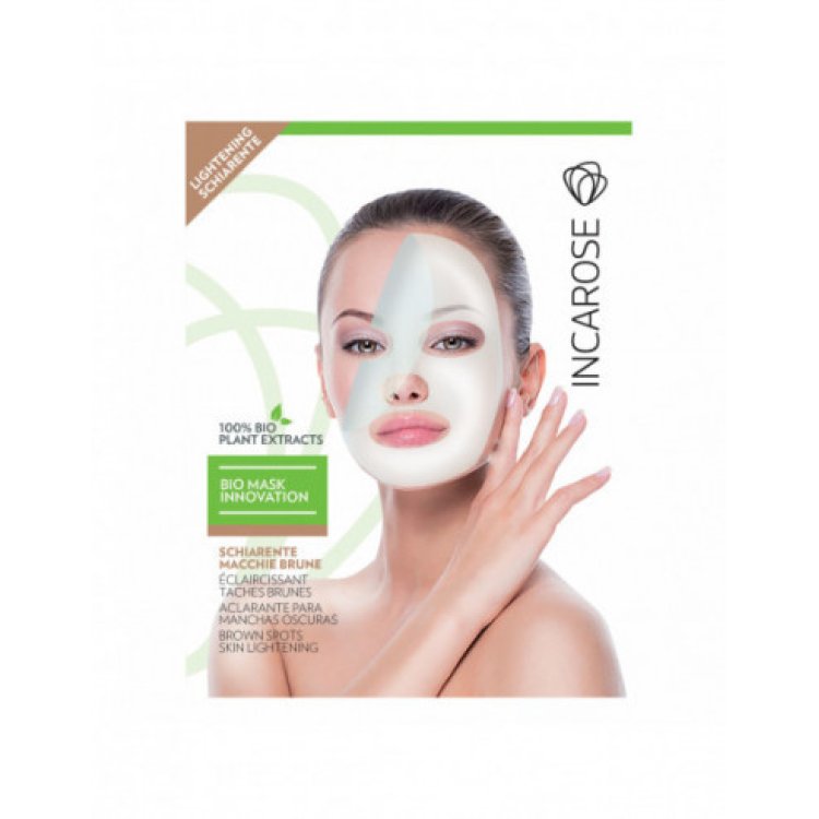 Incarose Bio Mask Schiarente Maschera Viso Monodose per Pelli con Macchie