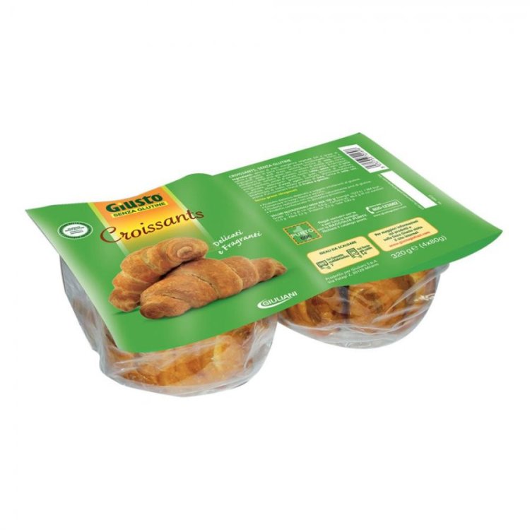 Giusto Croissant Senza Glutine Morbidi e Fragranti 320g (4 Pezzi)