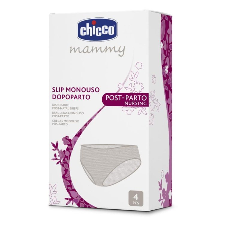 Chicco Mammy Slip Monouso Post Parto Taglia 3, 4 Pezzi in Tessuto Non Tessuto