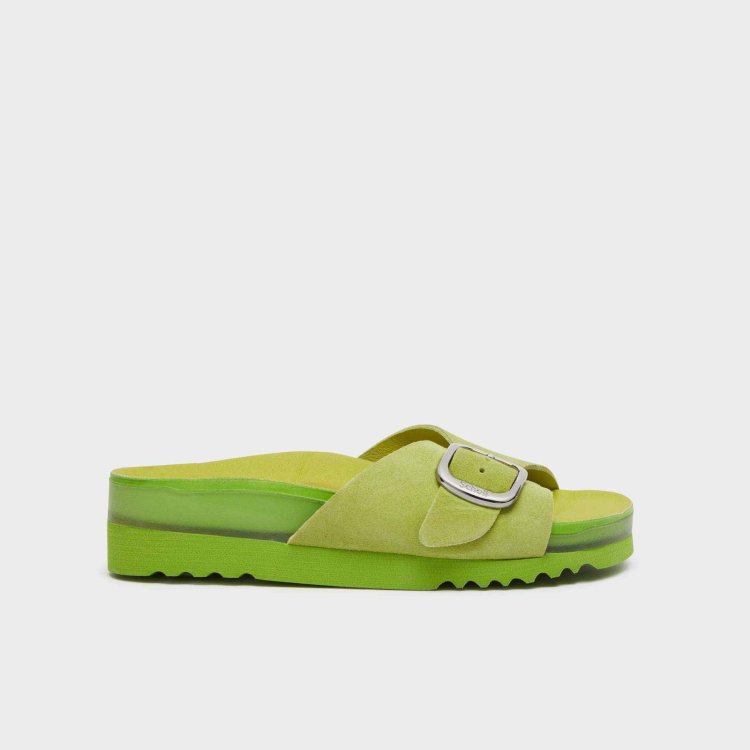 Scholl Toffee Sandali Scamosciati Verde Foresta Numero 37