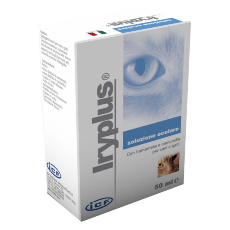 ICF Iryplus Soluzione Oculare Detergente Lenitiva e Idratante per Cani e Gatti 50ml ICF Iryplus Soluzione Oculare Detergente Lenitiva e Idratante per Cani e Gatti 50ml