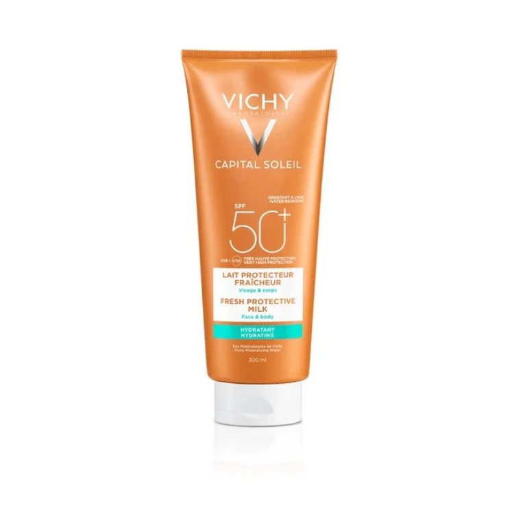 Vichy Capital Soleil Latte Solare SPF50+ Viso e Corpo Idratante 300ml Vichy Capital Soleil Latte Solare SPF50+ Viso e Corpo Idratante 300ml