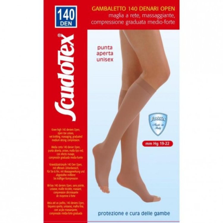 Scudotex Gambaletto 140 Open Daino Taglia 1, Compressione Medio-Forte