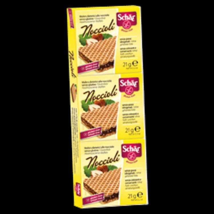 Schar Nocciol&igrave; Wafer alla Nocciola Senza Glutine Snack 63g (3x21g)