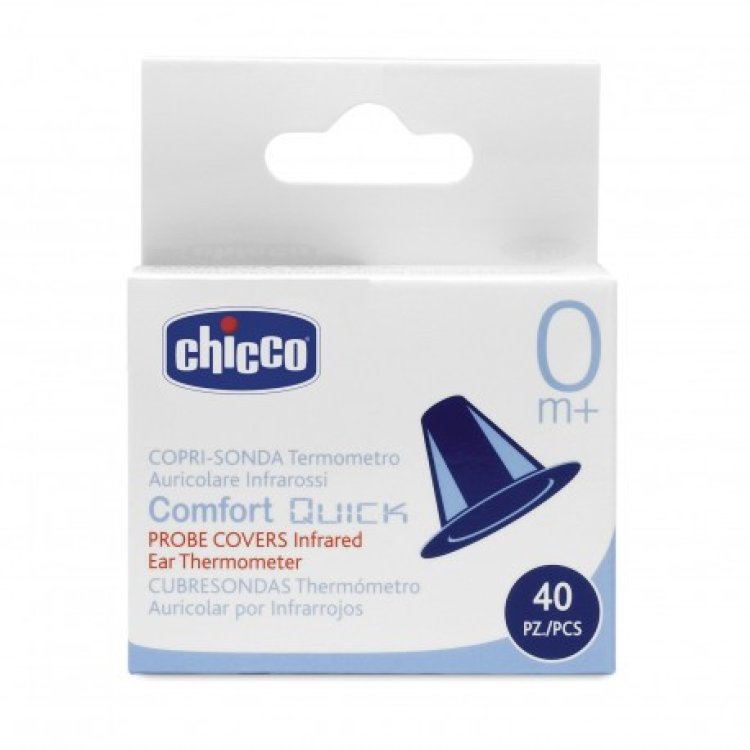 Chicco Comfort Quick Coprisonda Monouso per Termometro Auricolare 40 Pezzi